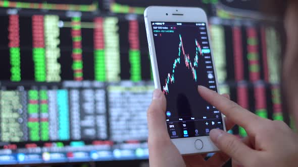 Mobile Phone Stock Trading Business Finance alt