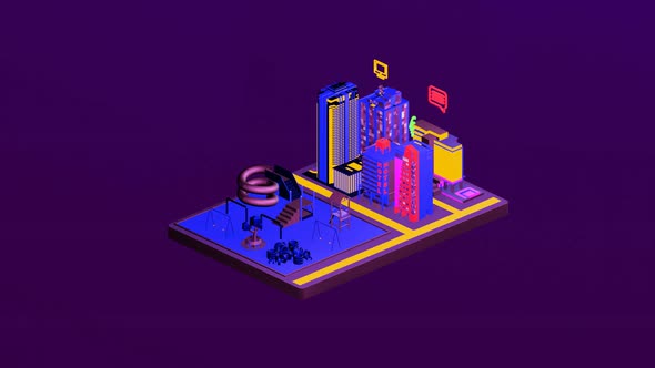 Isometric children's playground alt