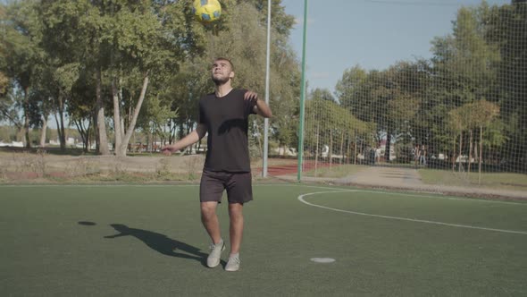 Footballer Juggling and Controlling Soccer Ball alt