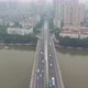 Bridge in Guangzhou, Car Traffic and Cityscape. Guangdong, China. Aerial View - VideoHive Item for Sale