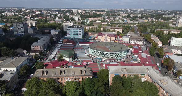 Ukraine City Rivne. The Bazaar Is Located In The City Center