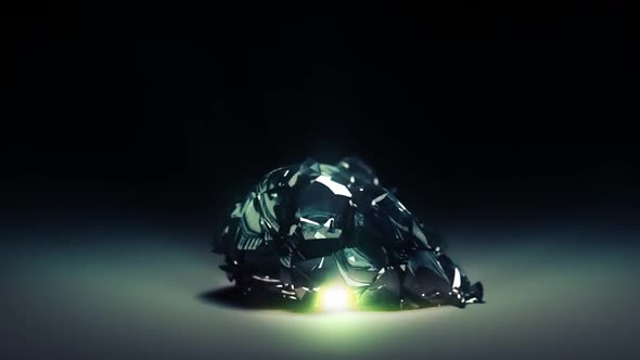 Animation Crystal Ball Breaks Broken Glass Blackbackground 