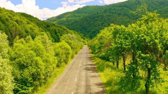 Aerial View on Route in Highland