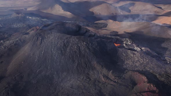 Drone Flight Over Fagradalsfjall Volcano alt