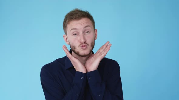 Cute Man Fish Lips Adorable Kiss Smooch Gif Loop alt