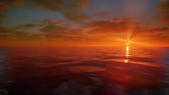 Ocean Sunrise Looped 4K