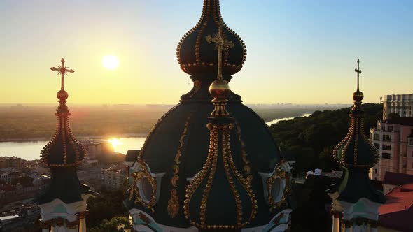 St. Andrew's Church in the Morning. Kyiv, Ukraine alt
