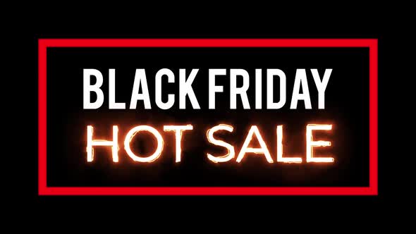 Black Friday Hot Sale Fire, Neon Sign