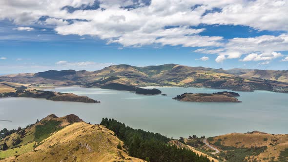 Lake in New Zealand Landscape in Sunny Summer Day alt