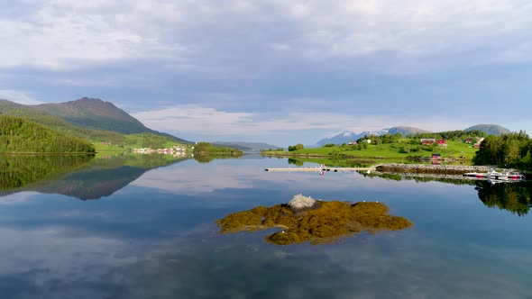 Aerial Footage Beautiful Nature Norway alt