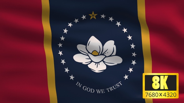 8K Mississippi State Flag Background alt
