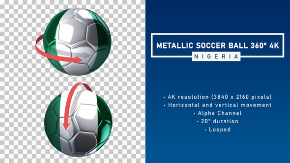Metallic Soccer Ball 360º 4K - Nigeria