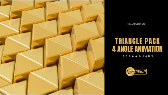 Triangle 3D Gold Color