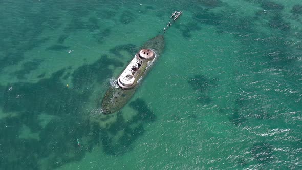 The Wreck of HMVS Cerberus in Port Philip Melbourne Australia alt