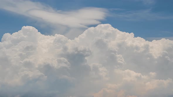 Blue sky white clouds. 4K Time lapse, beautiful sky with clouds background, Sky with clouds alt