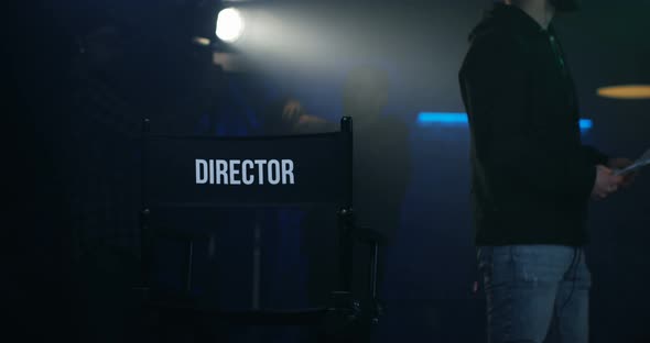 Production Crew Fixing and Testing the Film Equipment alt