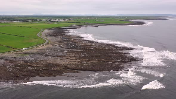 Reef at Easky Castle and Pier in County Sligo  Republic of Ireland alt