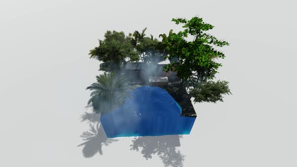 Isometric seafront forest