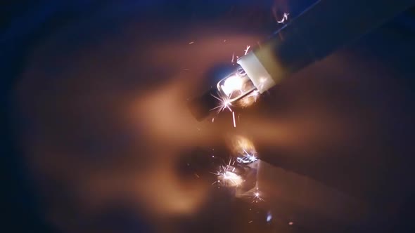 Ignition Of Gasoline With An Electric Lighter With A Lot Sparks In Slow Motion