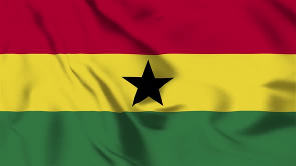 4K Ghana Flag - Loopable