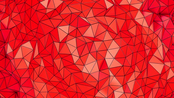 Low Poly Pattern Red Background