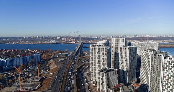 The Modern City Buildings Landscape Capital of Ukraine Aerial View alt