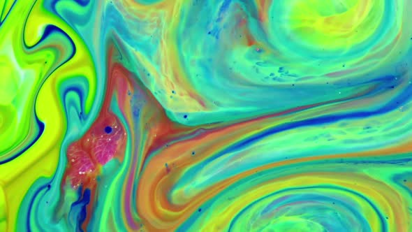 Colorful Liquid Ink Colors Blending Burst Swirl Fluid 41