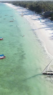 Beach on the Coast of Zanzibar Island Tanzania alt