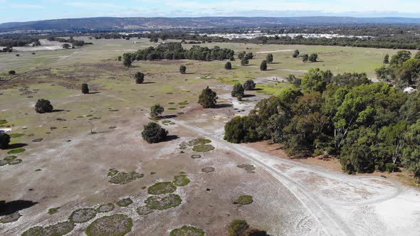 Aerial View of Grassland in Australia