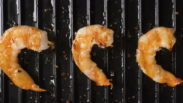 Shrimps Grilled on an Electric Grill