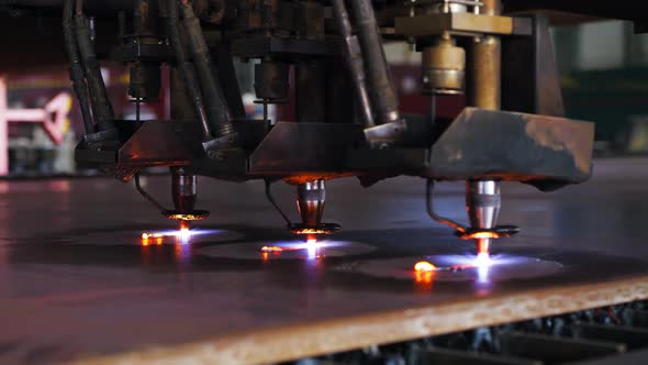 Welding of a Metal Part at the Factory