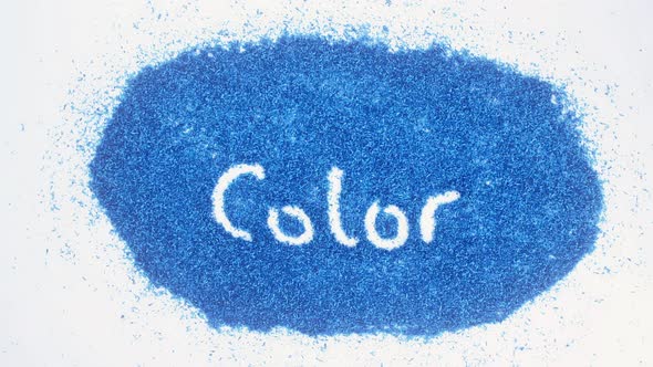 Indian Hand Writes On Blue Color