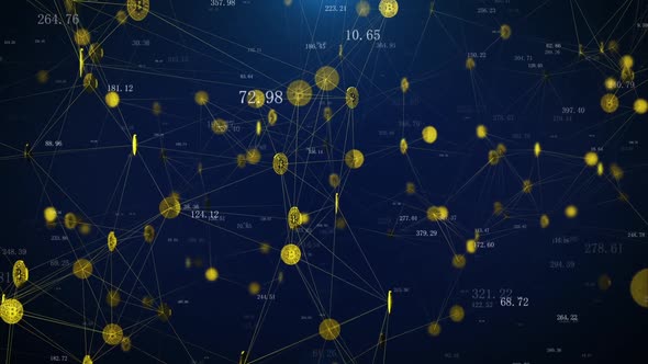 Bitcoin Icon Connection Of Digital Currency Blockchain alt