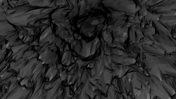 Black Looped Low Poly Triangular Background