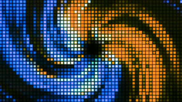 Pixel image of colorful spiral alt