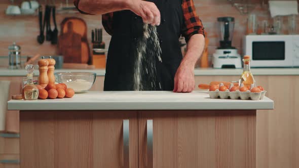 Experienced Baker Using Flour alt