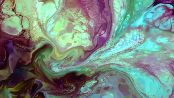 Colorful Liquid Ink Colors Blending Burst Swirl Fluid 49