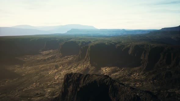 Rocky Desert at Dramatic Sunrise alt