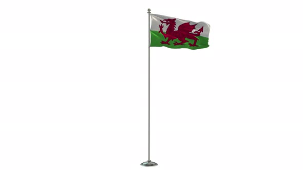 Wales Looping Of The Waving Flag Pole With Alpha