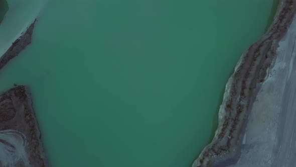 Aerial Top Down View of Limestone Quarry