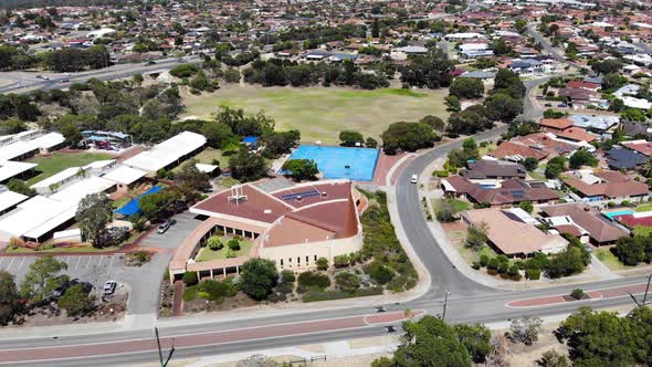 Aerial View of a Church School in Australia