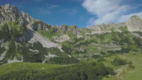 Aerial View on Bobotov Kuk Near the Durmitor Park, Montenegro