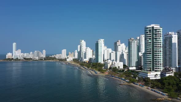 Bocagrande Modern Cartagena Colombia Aerial View