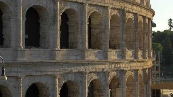The Colosseum arches in Rome alt
