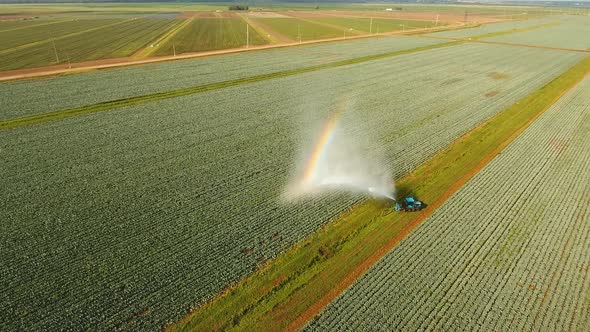 Irrigation System on Agricultural Land. alt