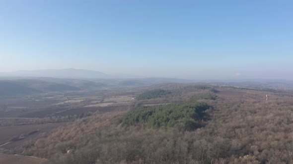 Valley with Tupiznica and Rtanj mountains 4K aerial video