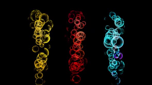 Abstract Bubbles Vibrant Background Digital Rendering alt