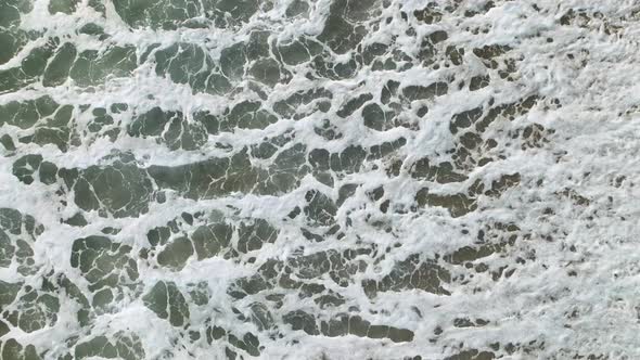 Azure Texture of the Sea Aerial View 4 K Turkey Alanya alt