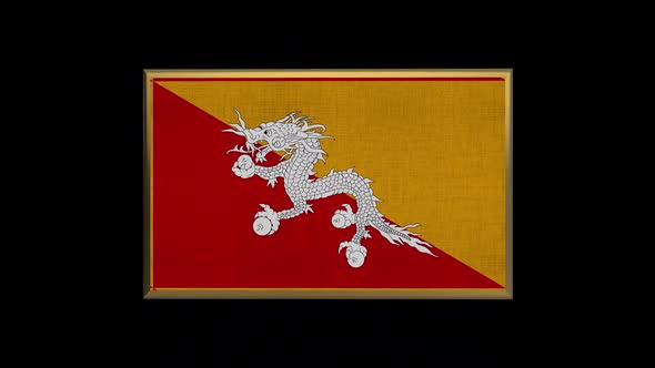 Bhutan 3D Flag alt