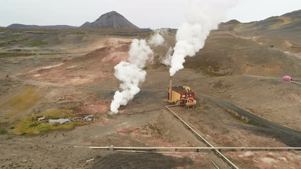 Natural Geothermal Power Source In Iceland